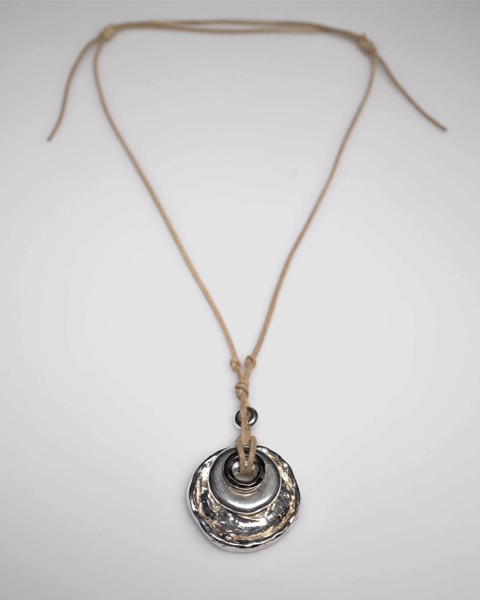 90s Vintage Archive Statement Pendant Necklace in Silver